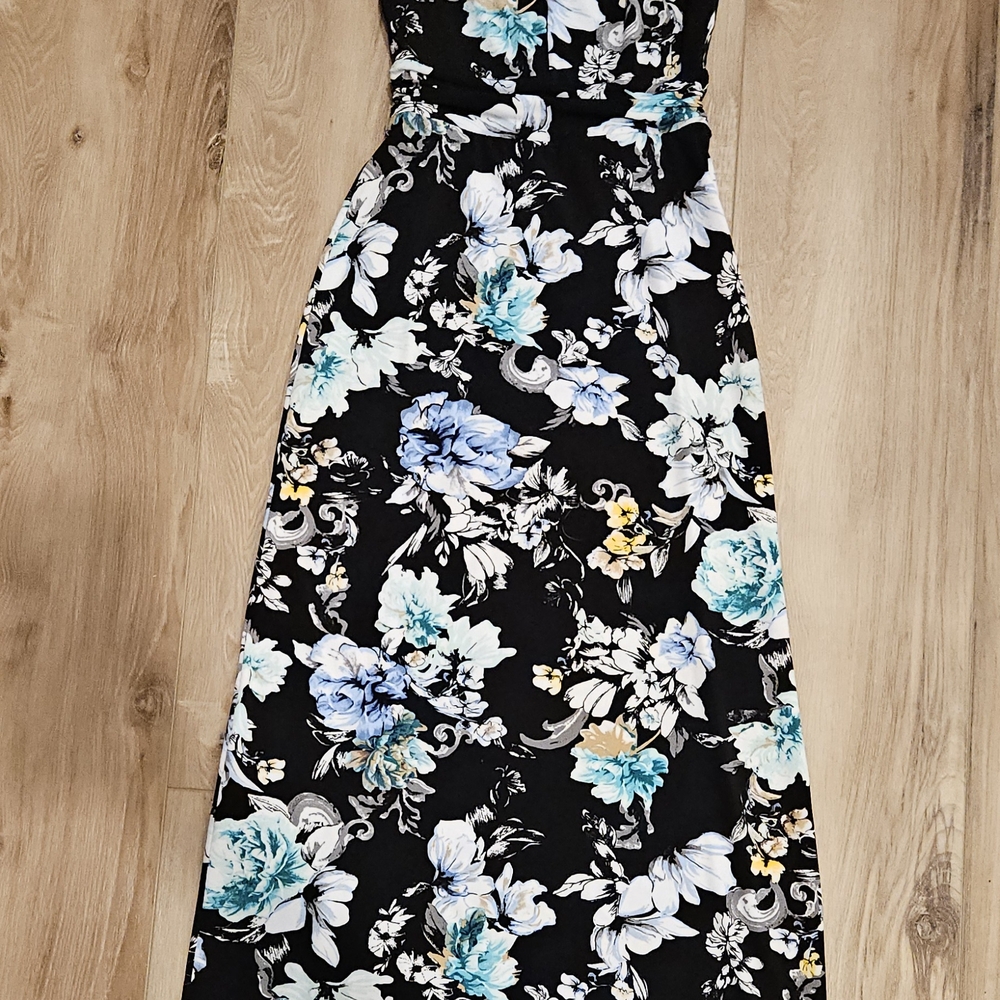Floral Black Maxi Dress